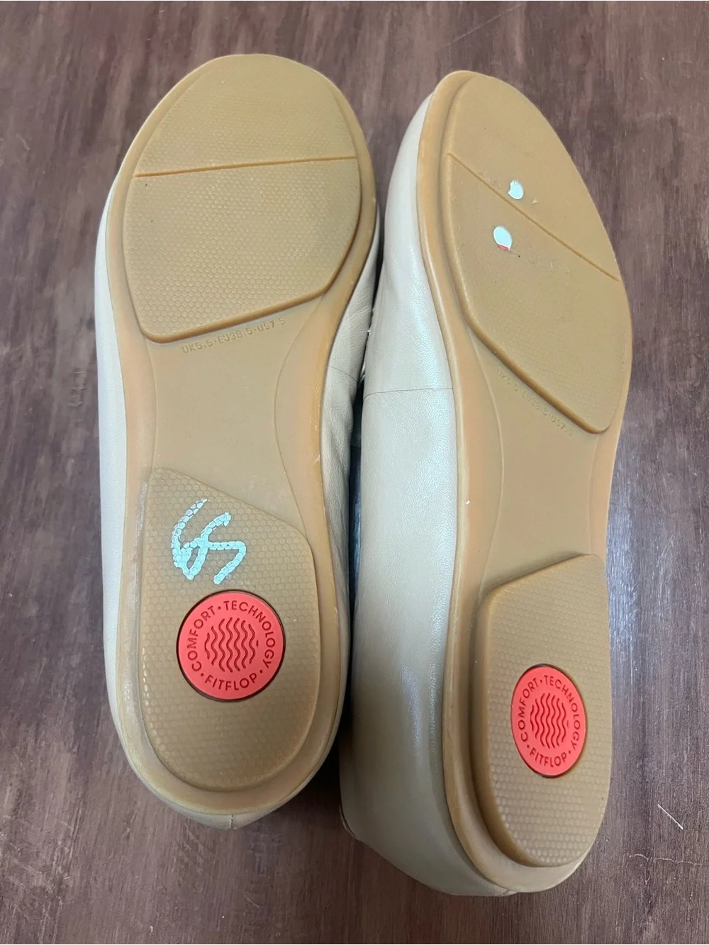Fitflop Lena Leather Loafers Beechwood Tan Size 7.5